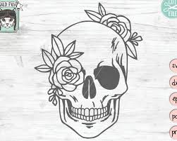 Free Free 241 Flower Skull Svg SVG PNG EPS DXF File