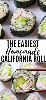 The Easiest Homemade California Roll Kathryn S Kitchen Recipe In 2020 Homemade Sushi Sushi Recipes California Roll Sushi