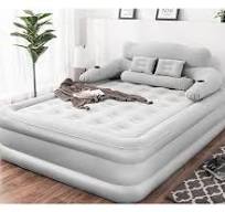 Factory Wholesale Color Logo Size Queen Size Inflatable Sleep Air Mattress  Bed Raised Electric Airbed With Built in Pump