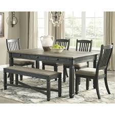 The rectangular table top sits above block legs with tapered bases, offering sophisticated style. Pkg000400 In By Ashley Furniture In Indianapolis In 6 Piece Dining Room Package Dining Room Sets Dining Room Design Dining Table