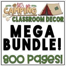 Classroom Themes Camping Decor Bundle With Schedule Cards Labels Rules More