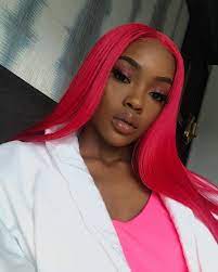 Hot Pink Hair From Truevirginhair Hot Pink Hair Lace Front Wigs Pink Hair