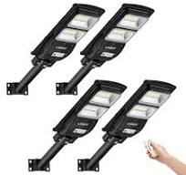 LANGY Upgrade 4 Pack Solar Street Light,120 LED 120000 ...
