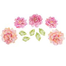 Paper flower arrangement for backdrop wall found at local hobby. Watercolor Flowers 3d Adhesive Wall Art Hobby Lobby 1722966