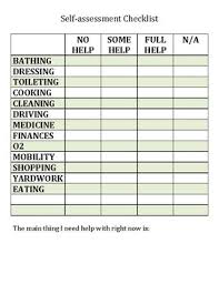 Chart Review Patient History Self Assessment Discharge Checklist