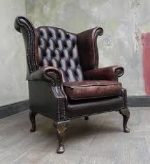 Vintage Chesterfield Oxblood Red Leather Wingback Queen Anne Armchair Ebay Home Decor Home Interior