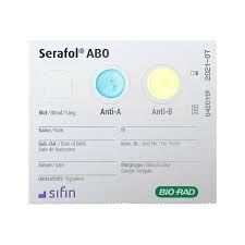 Mit unserem blutgruppen schnelltest testen sie sicher und zuverlässig ihre blutgruppe und den rhesusfaktor. Serafol Ab0 Bedside Test Blutgruppen Test