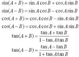 Angle Sum And Difference Double Angle And Half Angle Formulas A Plus Topper In 2020 Sum Angles Formula