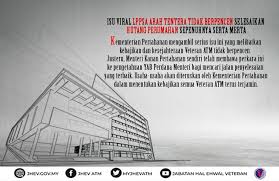 Saya sanggup dipotong sebanyak 10 peratus dari pencen saya asalkan ia digunakan untuk mengurangkan beban mereka yang telah kehilangan untuk mengurangkan jarak antara yang bernasib baik dan yang bernasib buruk, pemotongan 10 peratus daripada mereka yang selamat. Jhev Atm Isu Lppsa Arah Tentera Tidak Berpencen Selesaikan Hutang Perumahan Sepenuhnya Serta Merta Facebook