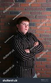 Chubby Teenage Boy Arms Crossed Attitude Stock Photo 21538834 | Shutterstock