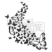 Download The Crafters Workshop Butterfly Trail 6x6 Doodling Templates Butterfly Stencil Stencils Butterfly Images