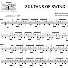 Sultans Of Swing Dire Straits Drum Sheet Music