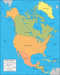 North America Map And Satellite Image