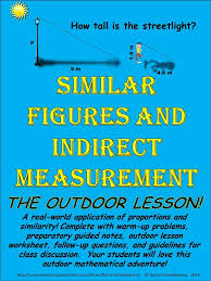 Similar Figures Indirect Measurement Using Similar Triangles To Find Heights Geometry Lessons Lesson Teaching Secondary