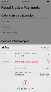 It is supported on the iphone, apple watch, ipad, and mac. React Native Payments Npm