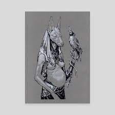 ANPUT, the female counterpart of Anubis, an art canvas by Nnyhr - INPRNT