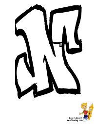 Check spelling or type a new query. Graffity Huruf N Colouring Pages Coloring Library