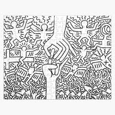 Download and print free andy mouse by keith haring coloring pages. Bw Haring Hand Two Jigsaw Puzzle By Bowerscynthia In 2021 Keith Haring Art Haring Art Pop Art Coloring Pages