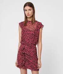 allsaints uk womens hali roar dress pink womens dresses dresses fashion