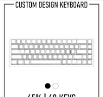 65 % benutzerdefinierte Tastatur (ANSI | 68 Tasten | Schwarz)