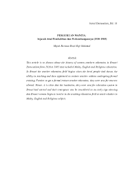 Permohonan ipg calon guru pismp lepasan spm ambilan jun 2019. Doc Sejarah Perguruan Wanita Di Brunei 1930 1985 Roziana Mahmud Academia Edu