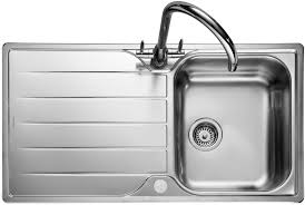 Jual wastafel stainless steel, wastafel untuk resto, rumah makan, cafe, hotel, catering, pabrik. Rangemaster Michigan Compact Stainless Steel 1 0b Inset Sink Mg8001