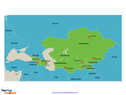 View a variety maps of russia physical, political, relief map. Free Central Asia And Caucasus Editable Map Free Powerpoint Templates