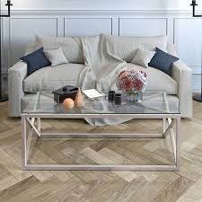 A living room without a coffee table is a lot like a supermodel without lipstick, undone. Evelyn Zoe Contemporary Coffee Table With Glass Top Walmart Com Walmart Com