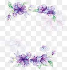 Vector Png Watercolor Plants Watercolor Flowers Purple Flower Hand Drawn Wind Wedding Free Watercolor Flowers Flower Line Drawings Watercolor Flowers Paintings