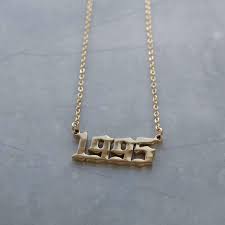 birth year necklace