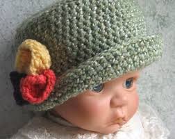 Infant Toddler Crochet Hat Pattern Newsboy Slouchy Style Hat With Brim PDF  Multi- Sized Crochet Pattern Instant Download