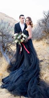 Beautiful Black And Blue Wedding Dresses 33 Beautiful Black Wedding Dresses That Will Strike Your Fancy Black Wedding Dresses Wedding Dresses Tulle Skirt Wedding Dress