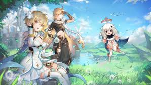 Once a dimensional traveler, alongside their twin sibling (lumine when playing as aether and aether as lumine), they are barred from their continued travels by an unknown god, who defeats them in combat and strips away their immense power; Lumine Genshin Impact Hd Wallpaper Hintergrund 2800x1593