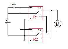 Atv winch motor solenoid reversing polarity relay switch 6 terminal dc contactor. I Am Building A Simple Reverse Polarity Circuit Using Two Relays Will It Create An Endless Loop Electrical Engineering Stack Exchange