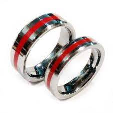 Firefighter Wedding Rings Dress Wedding Titanium Wedding Rings Tattoo Wedding Rings Black Wedding Rings