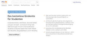 Dieses erhalten sie nur, nachdem sie eine bestimmte geldsumme auf einem deutschen konto (z.b. Studentenkonto Der Ing Gebuhren Leistungen Vor Nachteile Kreditkarte Kostenlos De