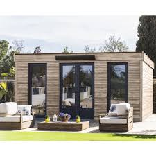 Le toit des abris de jardin est conçu pour une charge de neige maximale de 150 kg/m² (casanova 215 kg/m²). Abri De Jardin Semi Habitable Toit Plat Decor Home 24 70 M Ep 90 Mm L4 95 X L1 17 X H2 24 M Gamm Vert