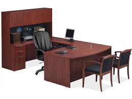 Rich cherry finish conveys natural warmth and rustic charm construction and material: Officesource Cherry Executive Desk Set Capital Choice Office Furniture