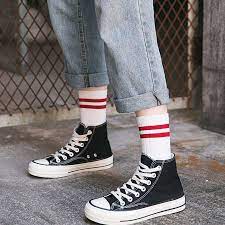 Lychee Set Of 4 Striped Socks Yesstyle Sock Outfits Long Socks Outfit High Socks Outfits