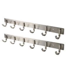 Webi 2 Pack Coat Hat Hook Heavy Duty Stainless Steel 304 Hook Rail Bath Robe Clothes Hanger Rack Towel Hol Clothes Hanger Rack Hanger Rack Diy Home Improvement