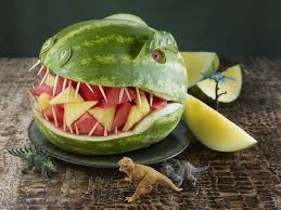 Wassermelonentier Trex Gesunde Partysnacks Lustig Essen Essenswitze