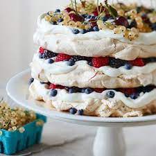 lighter than air and much more flavourful tiers of hazelnut meringue are sandwiched with layers of w meringue cake meringue cake recipe summer fruit recipes