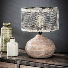 Autoentrepreneur je crée à partir de la mer de la déco, des bijoux je recherche des abat jour pour poser sur des bouteilles de verre (hauteur 30cm largeur 8cm) remplies de sable et de coquillages actuellement 10 attendent d'être finalisées si les ventes sont bonnes. Lampe A Poser Industrielle Abat Jour Effet Maille Tribeca Lampes A Poser Pier Import