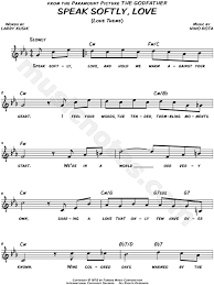 We're dm7 in a w dm7 orld, g7 our very o am wn, Speak Softly Love Love Theme From The Godfather Sheet Music Leadsheet In C Minor Download Print Sku Mn0143287