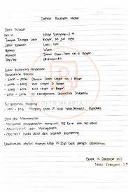 Check spelling or type a new query. Contoh Cv Tulis Tangan Yang Baik Dan Benar Loker Jakarta Blog