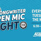 Songwriter Open Mic Night event image
