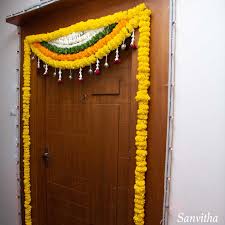 Door Decorations With Marigold Door Decorations Wedding Entrance Decor Diwali Decorations At Home