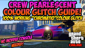 We're enjoying gta online these days, with a few caveats. Patched Chromatiq Insane Chrome Crew Colour Glitch Crew Colour Any Pearlescent 100 Confirmed For Ps4 Se7ensins Gaming Community