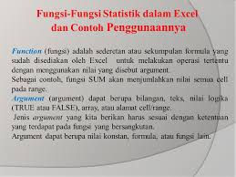 Fungsi Statistik Dalam Excel Ppt Download