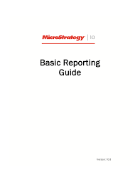 Microstrategy Basic Reporting Guide Manualzz Com